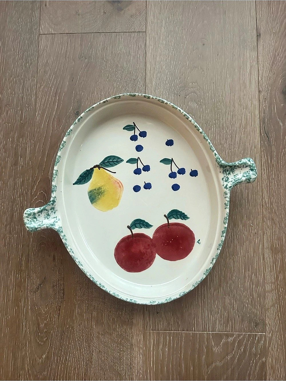 HARTSTONE Pottery Fruit Motif Ceramic Serving Dish